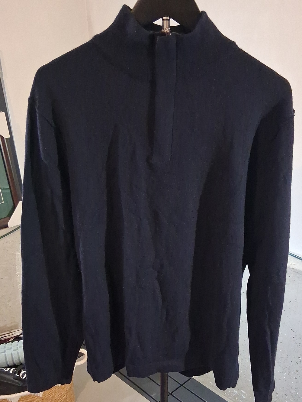 Scott Men's Navy Half-Zip Pullover Sweater